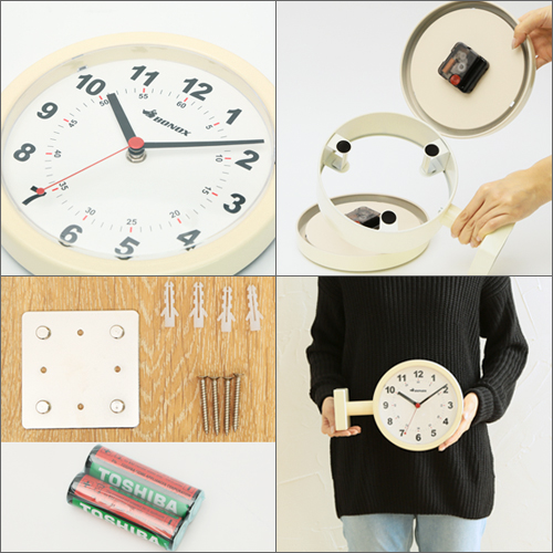 特典付】掛け時計 BONOX DULTON ダルトン DOUBLE FACE CLOCK 170D 両面