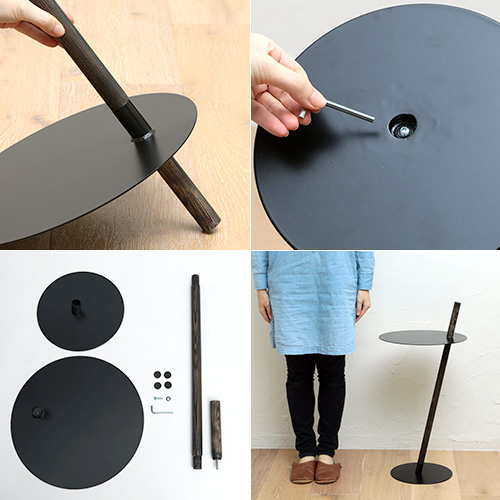 サイドテーブル おしゃれ デュエンデ DUENDE TUBE＆ROD OILFINISH DU0271 チューブ＆ロッド オイルフィニッシュ 丸 ミニテーブル ソファの通販は