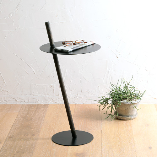 サイドテーブル おしゃれ デュエンデ DUENDE TUBE＆ROD OILFINISH DU0271 チューブ＆ロッド オイルフィニッシュ 丸 ミニテーブル ソファの通販は