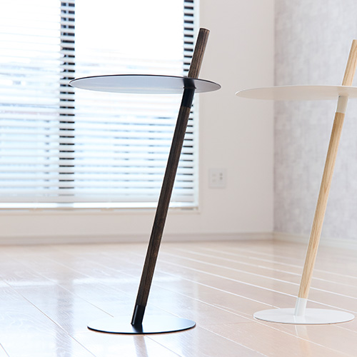 サイドテーブル おしゃれ デュエンデ DUENDE TUBE＆ROD OILFINISH DU0271 チューブ＆ロッド オイルフィニッシュ 丸 ミニテーブル ソファの通販は