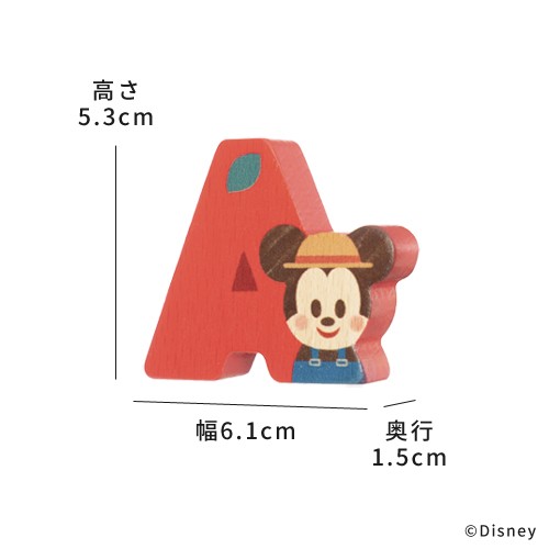 積み木 知育 ディズニー キディア Disney KIDEA アルファベット 26文字