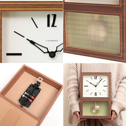 CHAMBRE シャンブル ガラスペンデュラム クラシック CH-052 掛け時計