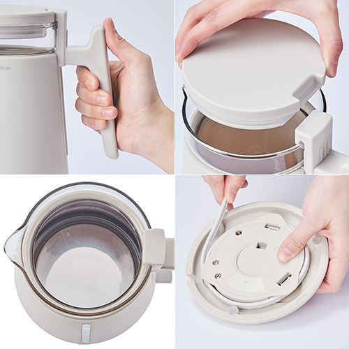 電気ケトル ガラス レコルト recolte ダブルウォール ガラスケトル RDG-1 0.8L おしゃれ 電気ポット 湯沸かしケトル コンパクト ギフト