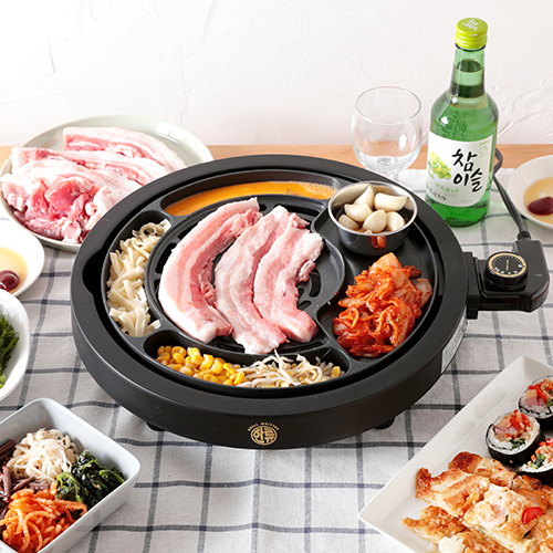 【特典付】ホットプレート 焼肉 アピックス APIX グリルマイスター AGP-350 韓国風焼肉 グリルプレート 煙カット 減煙 韓流 プレート着脱_5