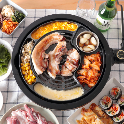 【特典付】ホットプレート 焼肉 アピックス APIX グリルマイスター AGP-350 韓国風焼肉 グリルプレート 煙カット 減煙 韓流 プレート着脱_6