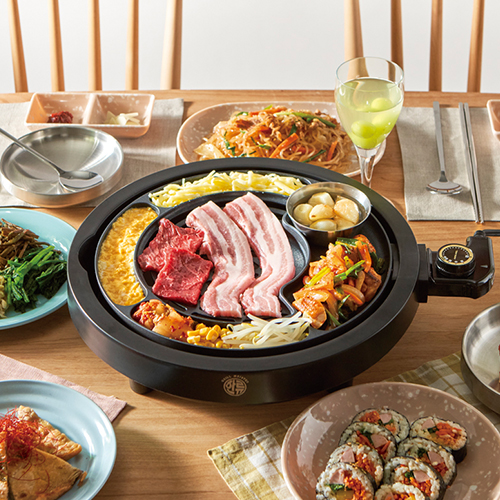 【特典付】ホットプレート 焼肉 アピックス APIX グリルマイスター AGP-350 韓国風焼肉 グリルプレート 煙カット 減煙 韓流 プレート着脱_12
