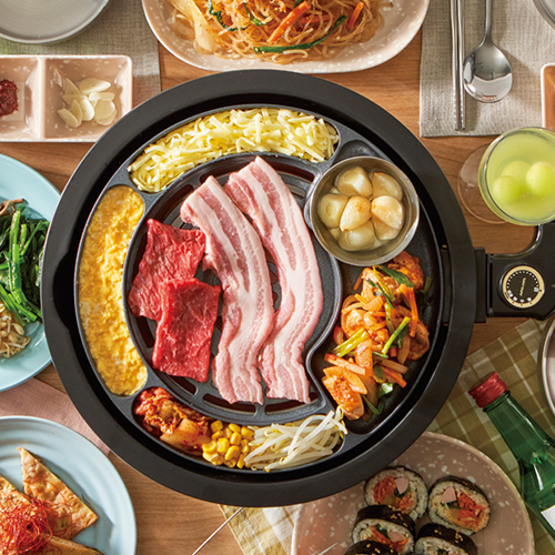 【特典付】ホットプレート 焼肉 アピックス APIX グリルマイスター AGP-350 韓国風焼肉 グリルプレート 煙カット 減煙 韓流 プレート着脱_13