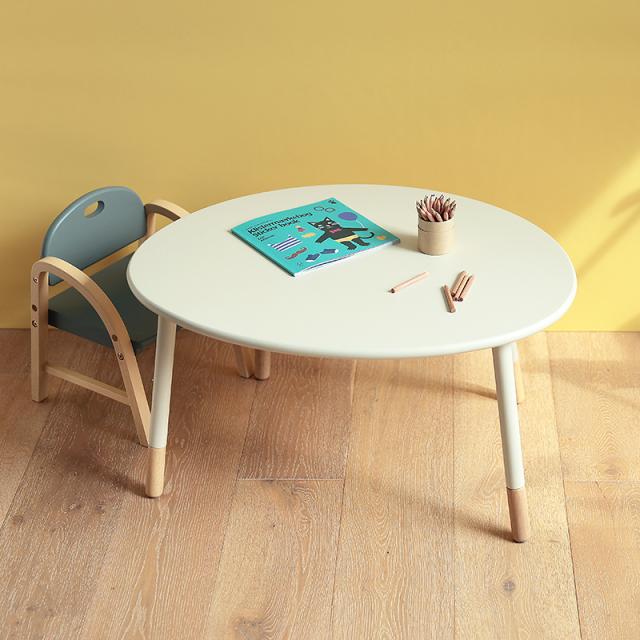 キッズテーブル 市場 Kids Onigiri Table キッズおにぎりテーブル ILT-3834 子供用 机 デスク 木製 三角形 楕円 テーブル お絵描き 北欧 かわいい