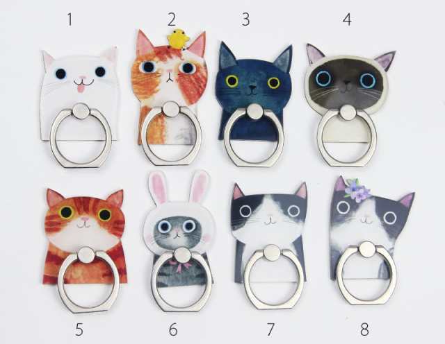 スマホリング かわいい おしゃれ バンカーリング 猫 動物 アニマル キャラクター Iphone リング Iphoneリング スマホ リング 落下防止 の通販はau Pay マーケット Gift Amoll