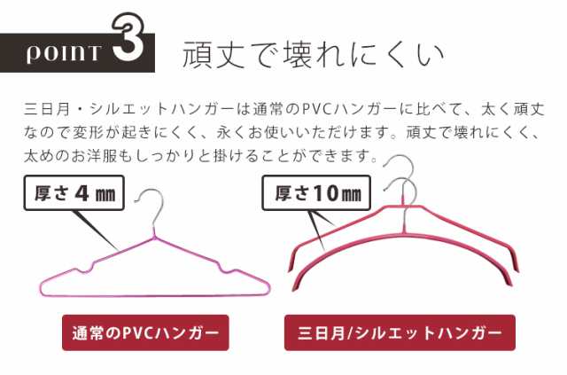 ハンガー すべらない三日月/シルエットハンガー 50本セット 選べる6色 すべりにくいPVCコーティング 送料無料の通販はau PAY マーケット  東京ハンガー au PAY マーケット－通販サイト