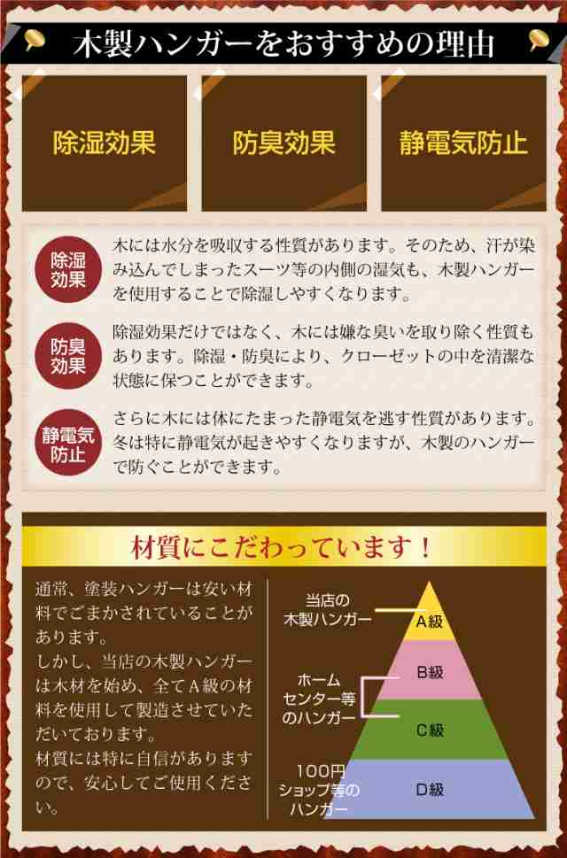 ハンガー ゴールドハンガー 高級木製ハンガー バー付き 送料無料 20本セット 42cm 38cm スーツ ジャケットに！ 高級 金運アップ 風水の通販はau  PAY マーケット - 東京ハンガー