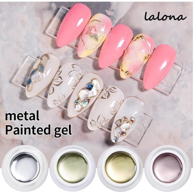 Lalona メタリックジェル 5ml 4色 ミラーネイル アートの通販はau Pay マーケット アイラッシュ ネイル Lalona Au Pay マーケット店