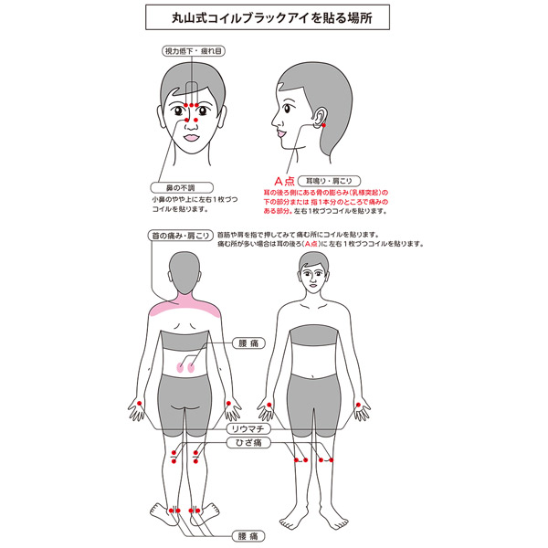 丸山式コイル ブラックアイ 100個入り 電磁波対策 遠赤外線 マイナスイオン ユニカ 医学博士 丸山修寛 監修_2