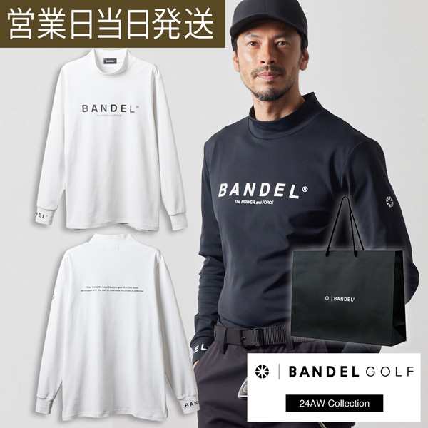 バンデル モックネック ロングスリーブ ゴルフ ウェア メンズ 長袖 トップス BANDEL BASIC LOGO MOCK NECK SHIRTS