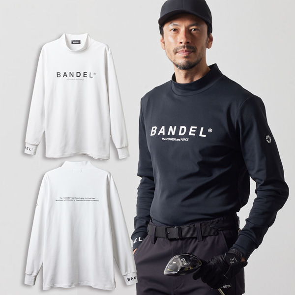 バンデル モックネック ロングスリーブ ゴルフ ウェア メンズ 長袖 トップス BANDEL BASIC LOGO MOCK NECK SHIRTS_1