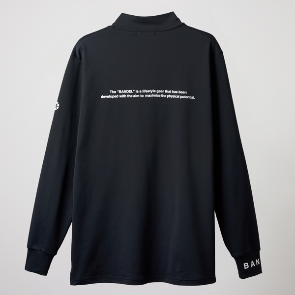 バンデル モックネック ロングスリーブ ゴルフ ウェア メンズ 長袖 トップス BANDEL BASIC LOGO MOCK NECK SHIRTS_3