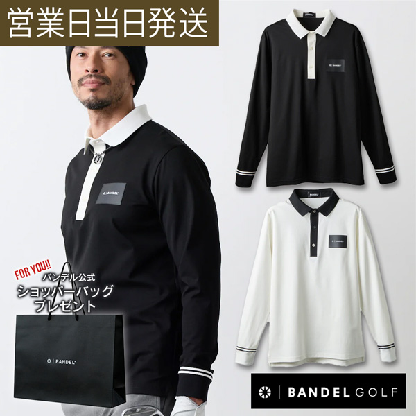 BANDEL バンデル ゴルフ ウェア バイカラー 長袖 ポロシャツ BICOLOR L/S POLO