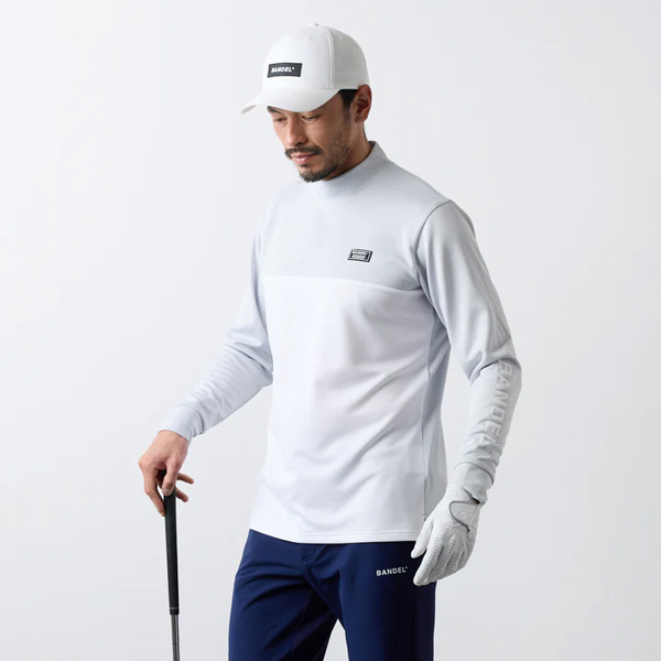 BANDEL バンデル ゴルフ ウェア 長袖 モックネック CHEST SWITCH L/S