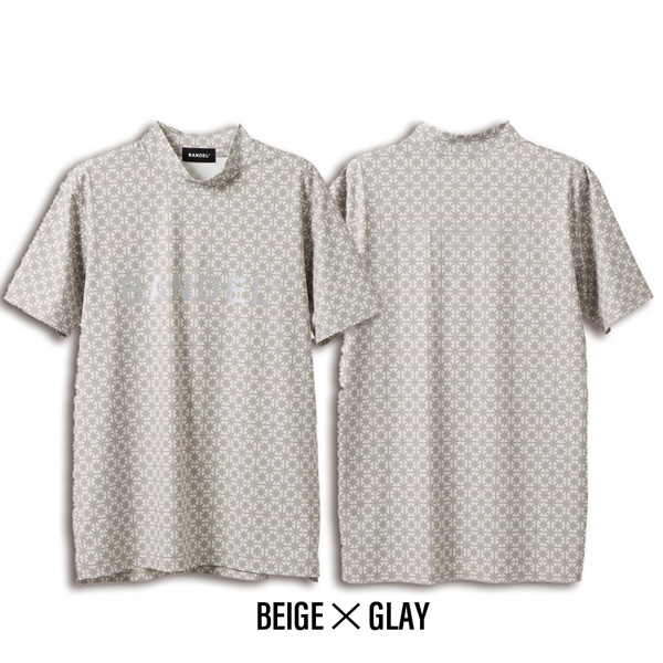 バンデル ゴルフ ウェア BICOLOR CREST ALLOVER 半袖 MOCK NECK SHIRTS モックネック_1