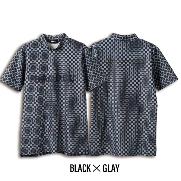 バンデル ゴルフ ウェア BICOLOR CREST ALLOVER 半袖 MOCK NECK SHIRTS モックネック_2