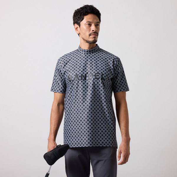 バンデル ゴルフ ウェア BICOLOR CREST ALLOVER 半袖 MOCK NECK SHIRTS モックネック_8