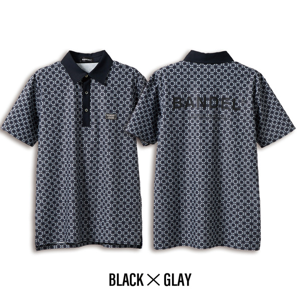 バンデル ゴルフ ウェア BICOLOR CREST ALLOVER 半袖 POLO SHIRTS
