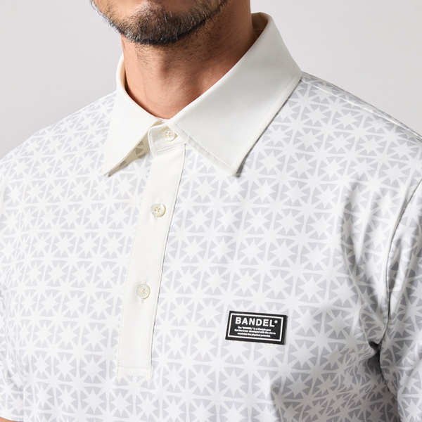 バンデルBICOLOR CREST ALLOVER POLO SHIRTS バンデル ゴルフ ウェア BICOLOR CREST ALLOVER 半袖 POLO SHIRTS