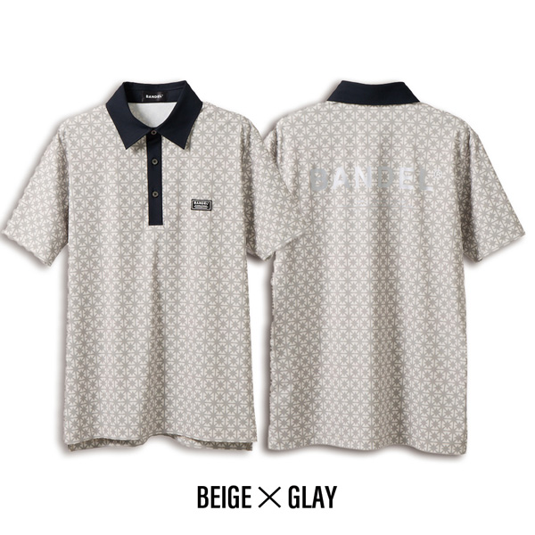 バンデル ゴルフ ウェア BICOLOR CREST ALLOVER 半袖 POLO SHIRTS