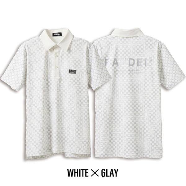 バンデル ゴルフ ウェア BICOLOR CREST ALLOVER 半袖 POLO SHIRTS ポロシャツ_3