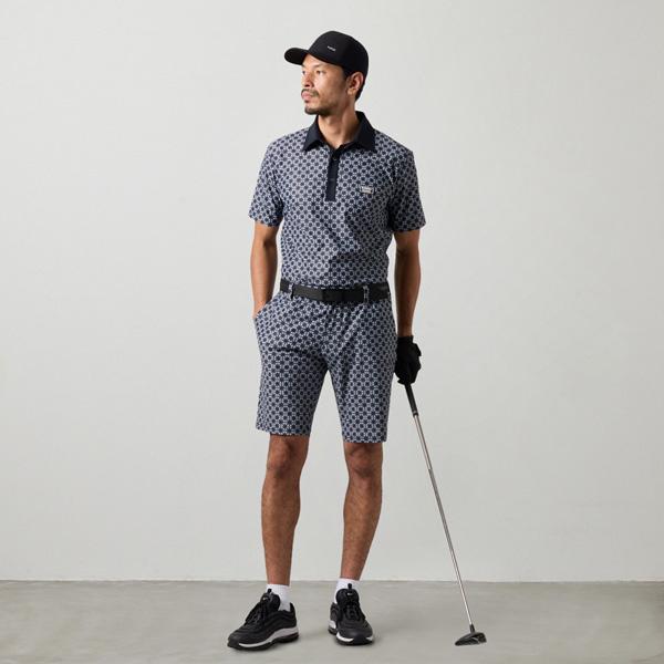 バンデル ゴルフ ウェア BICOLOR CREST ALLOVER 半袖 POLO SHIRTS