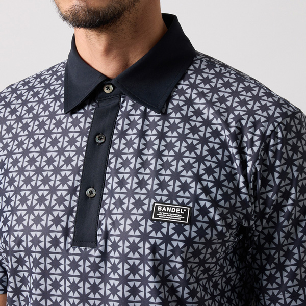 バンデル ゴルフ ウェア BICOLOR CREST ALLOVER 半袖 POLO SHIRTS