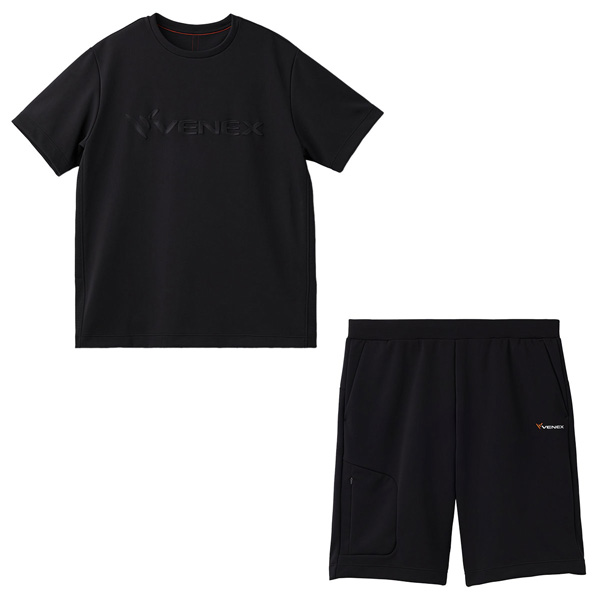 ベネクス リカバリームーヴ エンボスロゴTシャツ ハーフパンツ 上下セット メンズ ラッピング袋付き リカバリーウェア_1