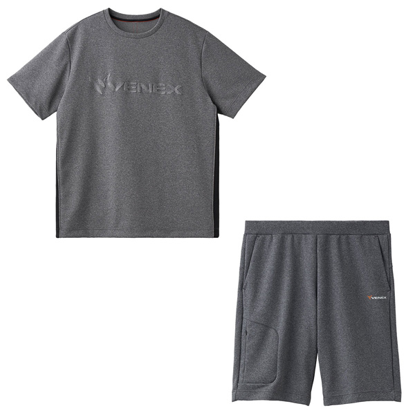 ベネクス リカバリームーヴ エンボスロゴTシャツ ハーフパンツ 上下セット メンズ ラッピング袋付き リカバリーウェア_2