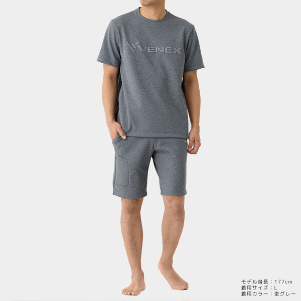 ベネクス リカバリームーヴ エンボスロゴTシャツ ハーフパンツ 上下セット メンズ ラッピング袋付き リカバリーウェア_3