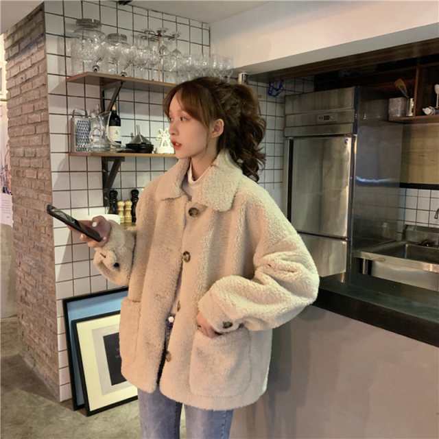 韓国 ファッション レディース アウター 韓国 ファッション レディース 秋冬 ボアブルゾンジャケット 韓国 ファッション 冬 韓国 ファッの通販はau Pay マーケット I Want To Be