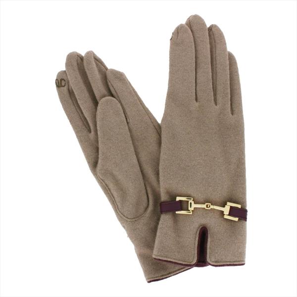 手袋 レディース ブランド 暖かい バイカラー 日本製 スマホ対応 五本