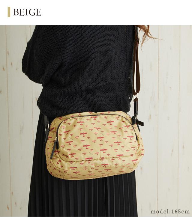 ショルダーバッグ 肩紐調節可 ポケット付 34×20×10cm レディース