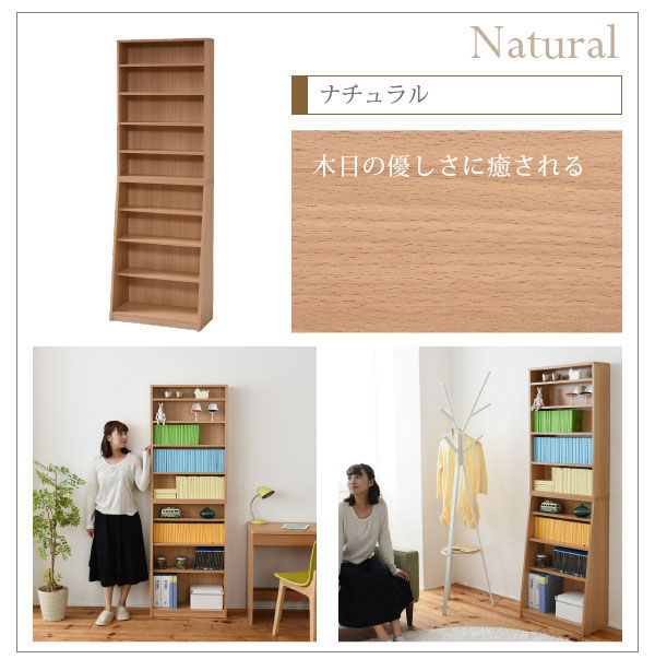 本棚 薄型 本体 幅60cm 壁面収納 収納家具 1cmピッチ 大収納ラック CD DVD YHK-0214-JK_3