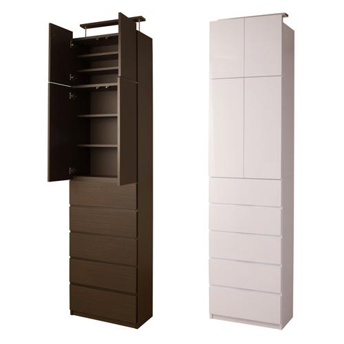 つっぱり式壁面キャビネット 引出タイプ 幅59.5×奥行31cm MY-0030/MY-0034