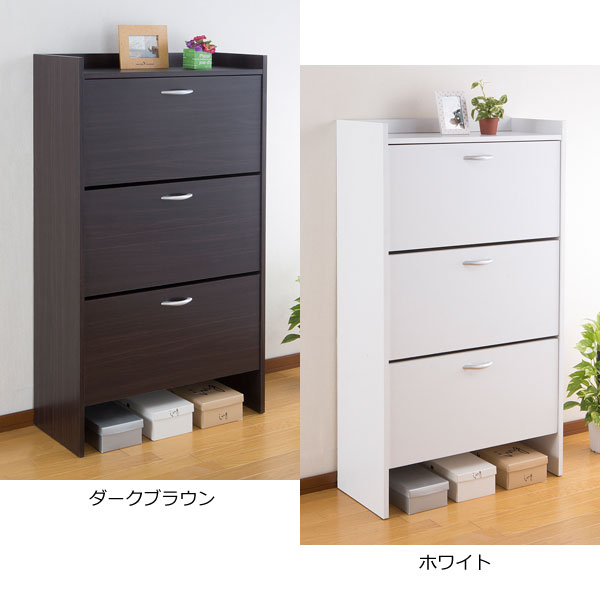 省スペースシューズラック3段 最大36足収納 奥行30cm FM-1003-SH_4