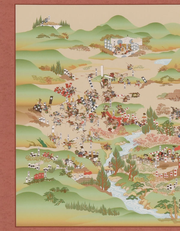 掛軸風タペストリー 現代復刻版 関ケ原合戦図屏風 解説書付 受注生産品_1