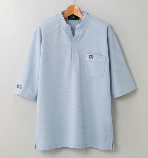 SALOON EXPRESS サルーンエクスプレス ワッフル5分袖シャツ 同サイズ3色組 スキッパー襟 メンズ 春夏秋 40代 50代 60代 AS-0510-SAI_4