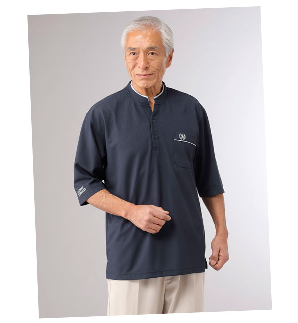 SALOON EXPRESS サルーンエクスプレス ワッフル5分袖シャツ 同サイズ3色組 スキッパー襟 メンズ 春夏秋 40代 50代 60代 AS-0510-SAI_6