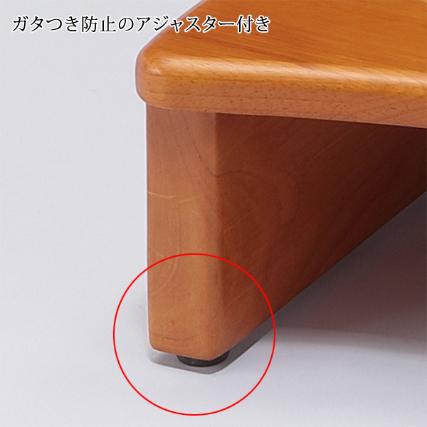 玄関床/玄関台 〔幅：約45cm〕 木製 アジャスター付き 靴収納可 ダークブラウン 〔完成品〕 玄関踏み台 幅45cm 奥行30cm 木製 アジャスター付き 玄関台 玄関