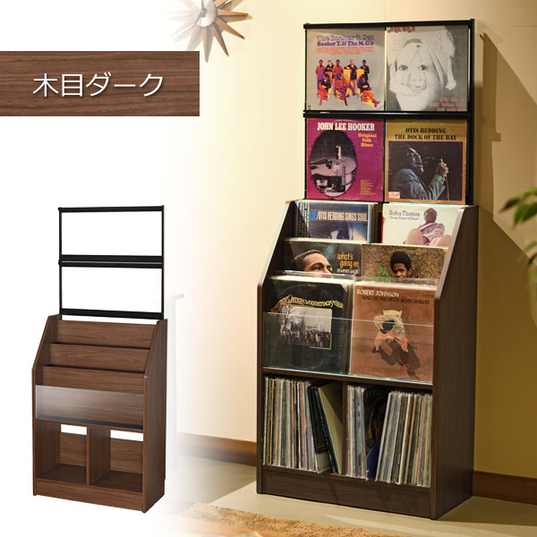 レコードディスプレイラック 幅71cm アナログレコードコレクション 木製 日本製 RCS710_7