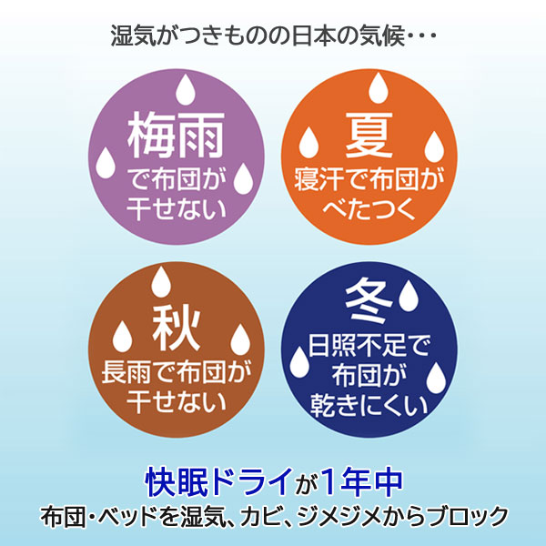 Tcomfort 快眠ドライ 除湿マット シングル 軽量 ソフトな感覚 除湿シート 布団除湿 ベルオアシス 帝人 TEIJIN 日本製_2