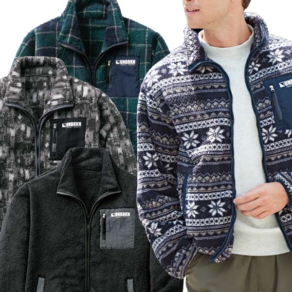 もこもこボア 総柄ボアブルゾン アウター メンズ 秋冬春 40代 50代 60代 453953の通販は 4,544円