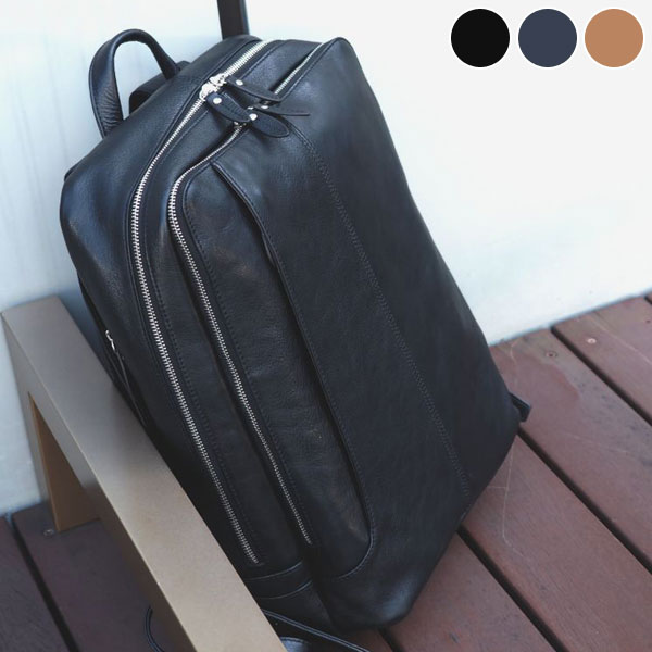 2層式レザービジネスリュック JOYA ジョヤ 背面クッションメッシュ素材 フォーマル カジュアル ビジネス リュックサック fjab403