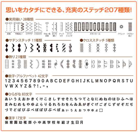 シンガーミシン コンピューターミシン SN778EX 207種類の縫い模様 文字