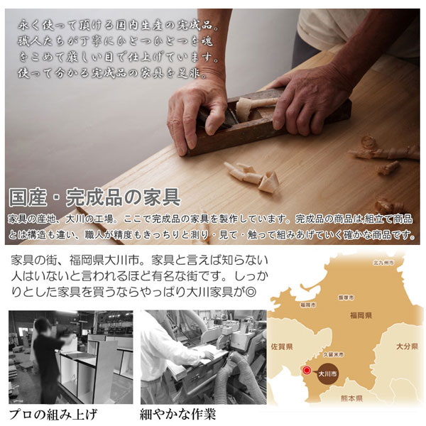 バタフライ カウンターテーブル 幅119.5cm 移動ができる机 折りたたみ式 両バタカウンター キャスター付 日本製 完成品 NO-0172-NS_10